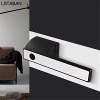 Zinc Alloy Ecological Door Lock Magnetic Suction Mute One Word lock Modern Minimalist Bedroom Interior Invisible Door Handle Door Hardware