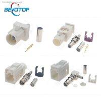 ✥ White Fakra B Male Plug / Female Jack RAL 9001 Fakra Connector RF Coaxial Wire Connectors for RG316 / RG174 Pigtail Cable