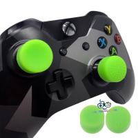 Silicone Dotted Convex + Concave XL Tall Thumb Grip Caps Joystick Thumbstick For PS4 Xbox ONE Xbox 360 Wii U Controller - Green 1 pair ซิลิโคนอนาล็อก [จุกยาง] แบบทรงสูงเว้า+นูน  สีเขียว 1คู่