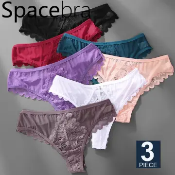  3PC Women Sexy Lace Briefs Hollow Out Panties Crochet