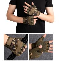 Hiking Military Tactical Gloves Half Fingerless Army Cs Cycling Shooting Hunting Anti-Slip Durable Gloves For Airsoft Paintball