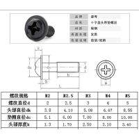 ข้อเสนอพิเศษ10ชิ้น M2 PWM M4 M3 M2.5 M5 M6สแตนเลสสีดำแฉกแฉกหัวกลมฟิลลิปส์หัวกลมมีสลักเกลียวเครื่องซักผ้าเบาะปก