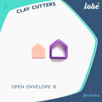 Open Envelope Shape B Clay Cutter/ Clay Tools/ Polymer Clay Cutter/ แม่พิมพ์กดดินโพลิเมอร์ทำต่างหูรูปทรงซองจดหมายเปิด