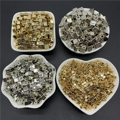 3mm 4mm 5mm 7mm 50-200pcs Acrylic Spacer Beads Square Shape Loose Beads For Jewelry Making
