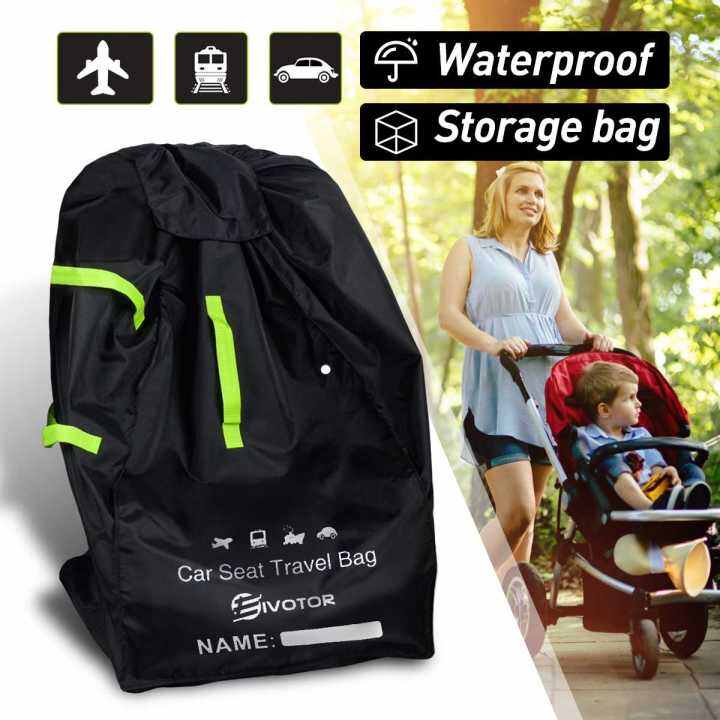 Double Shoulders Strap Baby Stroller Traveling Bag Balck Children's