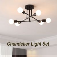 Chandeliers Light Lustre Hanging Lamps Pendant Ceiling Led Chandelier Lamp Dinning Room Luxury Retro Lighting Fixture Decoration