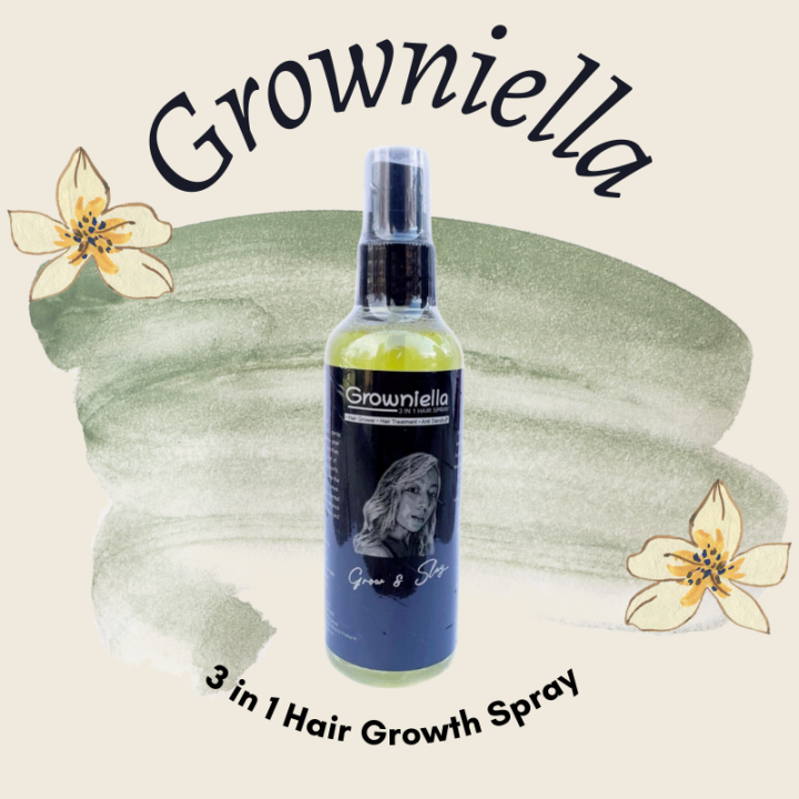 100 Authentic And Organic 1 Bottle 100ml Growniella 3 In 1 Hair Growth Spray Hair Grower Hair 6809