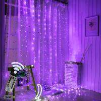 3x3M USB LED Curtain String Lights Remote Control Fairy Lights Christmas Garland For New Year Outdoor Wedding Home Party Decor