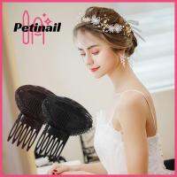 PETINAIL 1/4ชิ้นสำหรับผู้หญิงเครื่องมือเสริมความงามผมแต่งเจ้าหญิงเด็กผู้หญิงแบบทำมือพัฟหมอนรองศรีษะฐานผมเพิ่มความนุ่ม