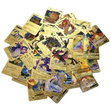 11-110pcs Pokemon Flash Rainbow Cards Gold Silver Shiny Vmax GX EX