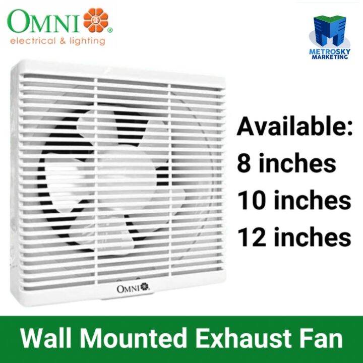 Omni Wall Mounted Exhaust Fan 8" XFW200, 10" XFW250, 12" XFW300
