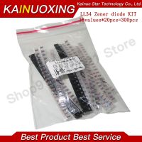 ▥♂ 300pcs 15values X 20pcs ZMM5V1 3V 3V3 3V9 4V7 5V1 7V5 8V2 10V 12V 15V 16V 18V 20V 24V 1N4148 LL34 1/2W Zener SMD diode LL34 KIT