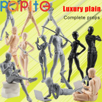 PAPITE【Free Shipping】Assemblingของเล่นFiguarts Figmaไฟร่างกายChan &amp; Kun DX Setตุ๊กตาขยับแขนขาได้ชายหญิงรุ่นMovebaleตุ๊กตาขยับแขนขาได้รุ่นSHF