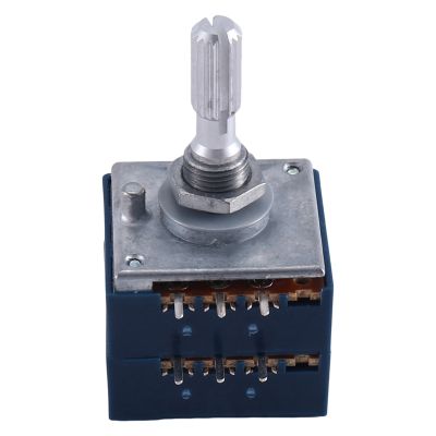 1PCS RH2702 Resistance Stepping Dual-Unit Rotentiometer 6Pins ALPS RK27 Floral Axis 25Mm