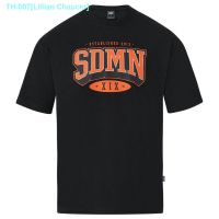 ☎ SDMN Varsity T-Shirt Black/ White/ Blue/ Green/ Grey/ Red Men Women Short Sleeve T-shirt 5xl BIG SIZE