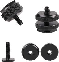 Selens กล้องรองเท้าร้อน Mount, 1/4 "3/8" ตัวแปลงเลนส์สกรูสามขาอะแดปเตอร์แฟลชสำหรับกล้อง DSLR (3แพ็ค)