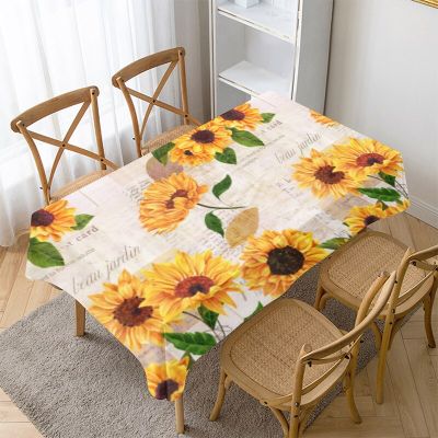 Simple and Fresh Sunflower Series Tablecloth Home Decoration Dustproof Tablecloth Party Dinner Decoration Kitchen Table Gift