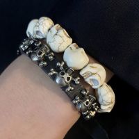 Hot girl ins bracelet female dark Harajuku style disco niche cold skull soft girl couple bracelet trend jewelry