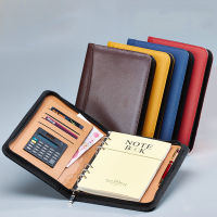 A6A5B5 Diary Notebook and Journal with Calculator Binder Spiral Note Book Business Manager Folder Padfolio Zipper Bag Handbook