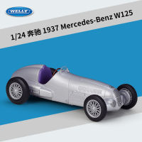 Welly Willy 1:24 Mercedes-Benz 1937w125 Classic Car Simulation Alloy Finished Car Model Toy Gift