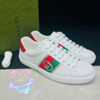 A.L.I.C.E gucci รองเท้า Double G สีขาว รองเท้ากีฬา สีขาว