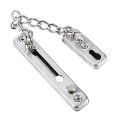 Non-fading Door Chain Anti-theft Safety Buckle Design Drop-resistant Door Latch  Thicken Panel Door Chain Lock for Hotel Door Door Hardware Locks Meta