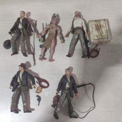 ZZOOI 3.75" Movie Toys Indiana Jones Warrior Professor Action Figure with Accessories Gun Whip - Your Choice