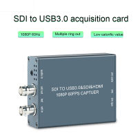 SDI ยัน USB3.0 1080P 60FPS วิดีโอ USB HDMI SDI การ์ดบันทึก HDMI เป็น USB3.0กล่องบันทึกวิดีโอเกมดองเกิ้ลอะแดปเตอร์การสตรีมสด