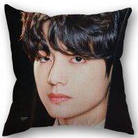 {fabric sofa}ปลอกหมอน Kim Taehyung ออกแบบเองผ้าลินินผ้าฝ้ายสำหรับการตกแต่งปลอกหมอนแต่งงานสำหรับปลอกหมอนบ้าน45X45 (ด้านเดียว)