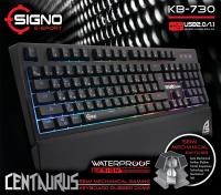 Signo E-Sport KB-730 Centaurus Semi Mechanical Gaming Blue Swithe Keyboard Rubber Dome 6 Modes Color Backlighting