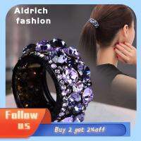 ALDRICH FASHION สง่างาม กิ๊บติดผม หมวก แหวนใส่ผมหางม้า เครื่องทำซาลาเปาคริสตัล กิ๊บติดผมมินิกรงเล็บ ที่คาดผมหัวเข็มขัด