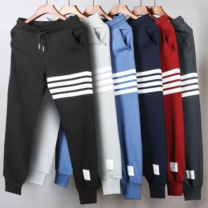 4line Cotton Plain Jogger Pants Unisex Lazada PH