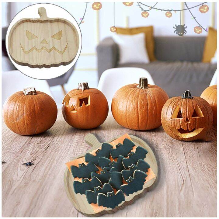 halloween-pumpkin-tray-wooden-ghost-tray-food-fruit-snack-storage-plate-home-accessories-halloween-party-table-desk-decoration