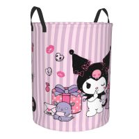 Sanrio Kuromi วงกลมชั้นเดียวตะกร้าผ้ารับกระเป๋า50ซม. * 40ซม.