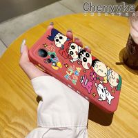 เคส Chenyyyka สำหรับ Infinix Note 11 Note 12 G96เคสการ์ตูนดินสอสี Shin-Chan เคสขอบสี่เหลี่ยมด้านข้างบางเคสมือถือนิ่มลายซิลิโคนเคสป้องกันการกระแทก