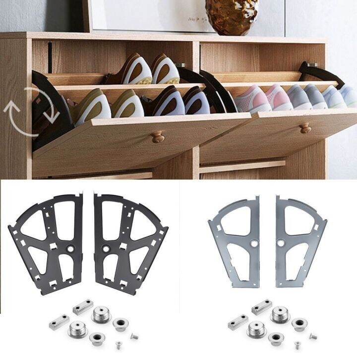 Stainless steel Shoe Hinges Turning Rack Hidden Drawer
