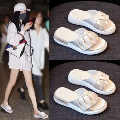 In the summer of 2020 ladies fashion slippers female in falbala cross-border ladies slippers shoes cool slippers