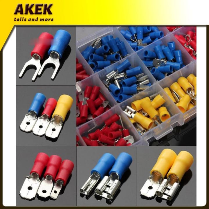 【ready Stock】 【rb】280pcs Assorted Crimp Spade Terminal Insulated Electrical Wire Connector Kit 