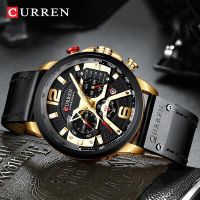 ZZOOI Luxury Dropshipping Chronograph CURREN 8329 Fashion Quart Watch Mens Sport Military Waterproof Men Watches Leather Male Clock