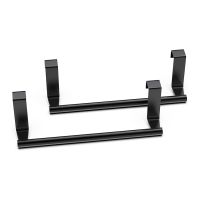 Kitchen Cabinet Towel Holder, 9inch Professional over Cabinet Towel Bar Rank, Universal Fit on Cupboard Doors, 2 Pack