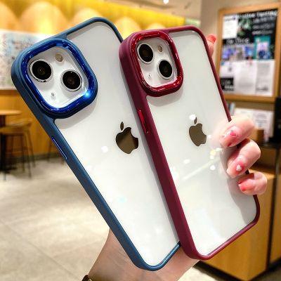 Luxury Transparent Phone Case For iPhone 11 12 13 14 Pro Max XS X XR 7 8 Plus SE 2020 Shockproof Bumper Cases Cover