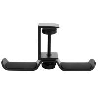 Dual Headphone Stand Under Desk, Universal PC Gaming Desk Headphone Hanger, 360 Degree Rotating,Earphone Mount Rack