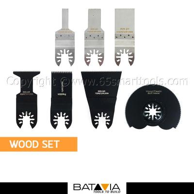 Batavia Multi-Tool ชุดใบตัดเลื่อยไฟฟ้าระบบสั่นอเนกประสงค์ Wood Set สำหรับงานไม้ 7ชิ้น