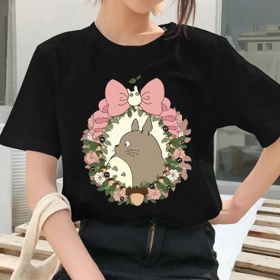 Japanese Cartoon Anime T-Shirt Women Totoro Spirit Left Studio Ghibli Viper T Shirt Gildan