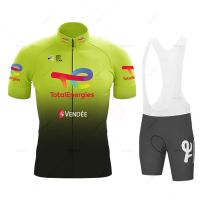 ZZOOI Total Energies Cycling Jersey Set MTB Uniform Summer Bike Clothing Bicycle Clothes 2023 Mens Maillot Ciclismo Suit Short Sleeve