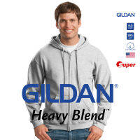 [US Size] GILDAN® ซุปเปอร์ เฮฟวี่เบลนด์ ฮู้ดแบบซิป - เทาอ่อน สปอร์ตเกรย์ 95H