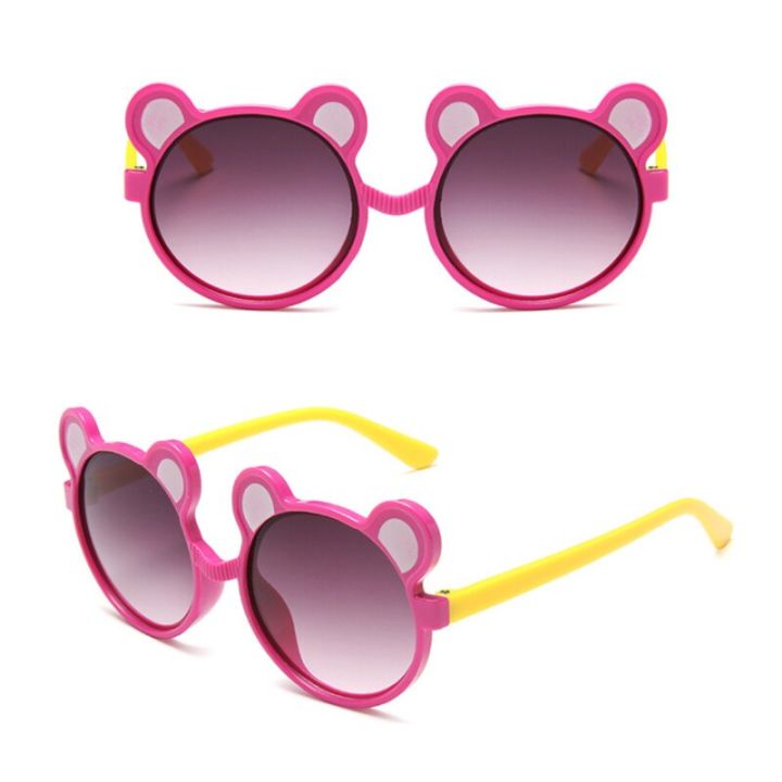 การ์ตูนน่ารักหมีสไตล์แว่นตาเด็กกลางแจ้งชายหาดเด็ก-glass-girls-แว่นตากันแดดเด็กแว่นตา