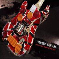 เอ็ดดี้เสื้อยืดvan Halen “Frankenstrat” 5150พระธาตุกีต้าร์ไฟฟ้าตกแต่งด้วยลายเส้นสีดำและสีขาวมีโป๊ะ Gratis Ongkir