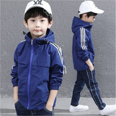 Boys Coat Spring Clothing Western Style Leisure Childrens Medium and Big Childrens Thin Spring and Autumn Top Shell Jacket