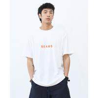 Beams เสื้อยืดแขนสั้น ผ้าฝ้าย พิมพ์ลายโลโก้ตัวอักษร สามสี เรียบง่าย TEE 21SS